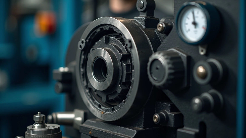 Final verification measurement being performed on bearing assembly after installation with calibrated precision tools and documentation