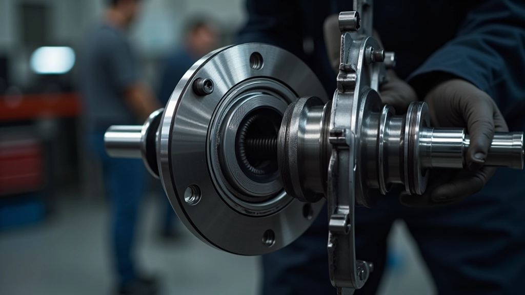 Damaged hub assembly showing stripped axle splines and dented bearing surface from improper removal techniques